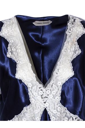 Blue satin top ALBERTA FERRETTI | A022116271290